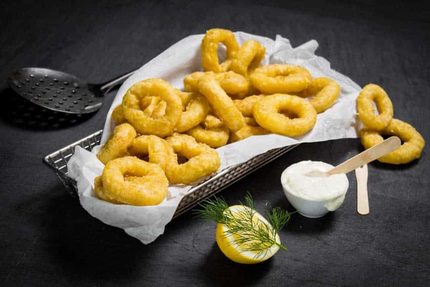 Tintenfischringe in Backteig, Beutel 500g, einzeln entnehmbar