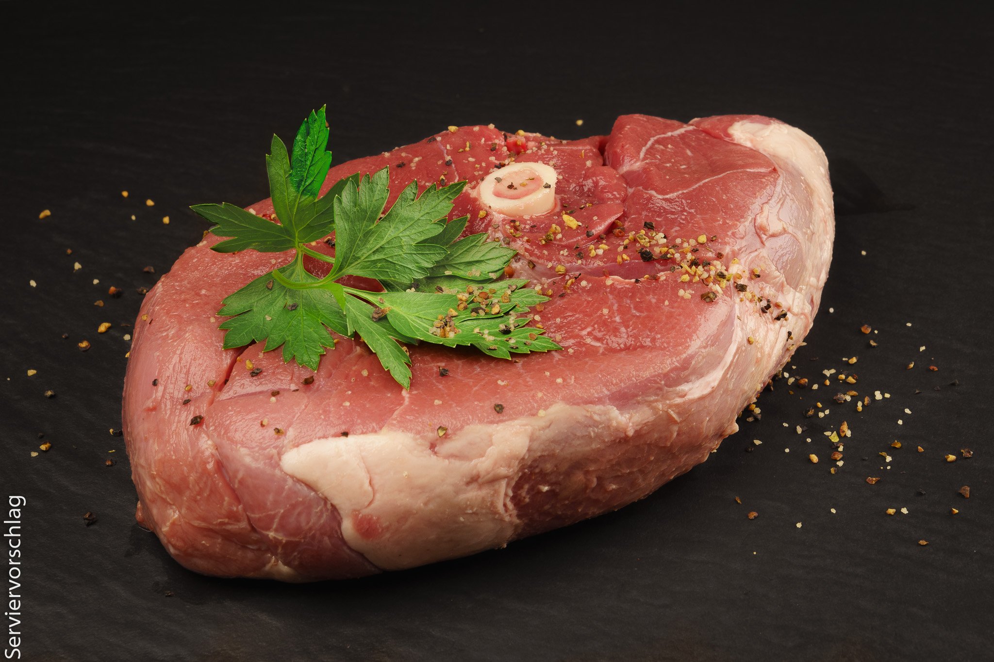 Wildschweinsteak Osso Bucco Style