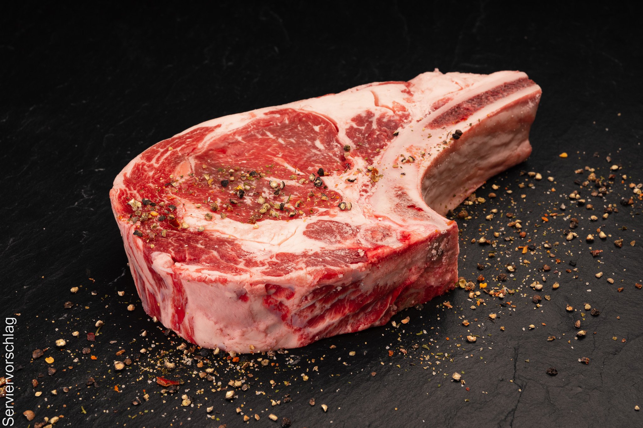USA Black Angus Ribeye Steak am Knochen, Creekstone Farms