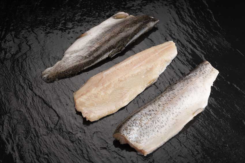 Forellenfilet mit Haut, 3-5 Stück, 450g, einzeln entnehmbar